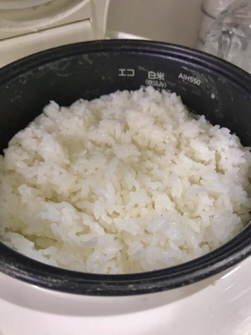 米をほぐす